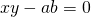 xy-ab=0