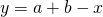 y=a+b-x