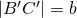 |B'C'|=b